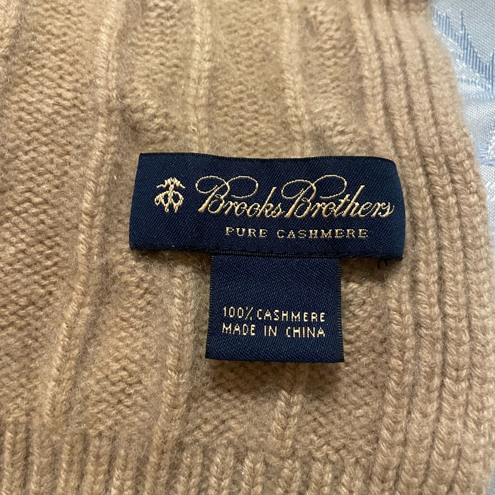Brooks Brothers Cashmeres Scarf Tan - Picture 2 of 12